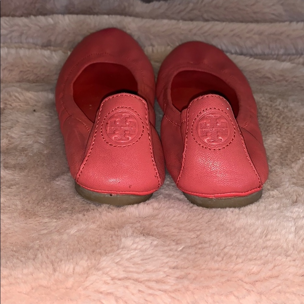 Tory Burch eddie landlines pink flat size 7 - Picture 3 of 4